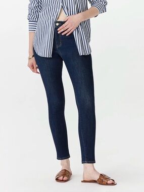 Quince Bella Stretch High Rise Dark Wash Organic Cotton Skinny Jeans Size 30